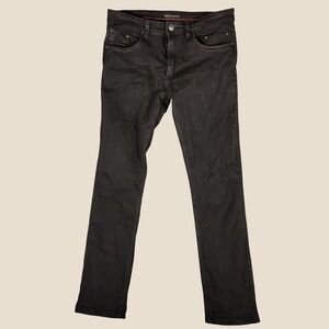 Steve's Jeans Straight Leg Denim Mens 32x32 Black Excellent Stretch Casual Pants